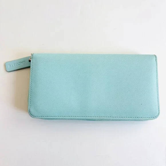 Lacoste Womens Large L.12.12 Concept Billfold Wallet Light Turquoise Blue - Picture 5 of 10